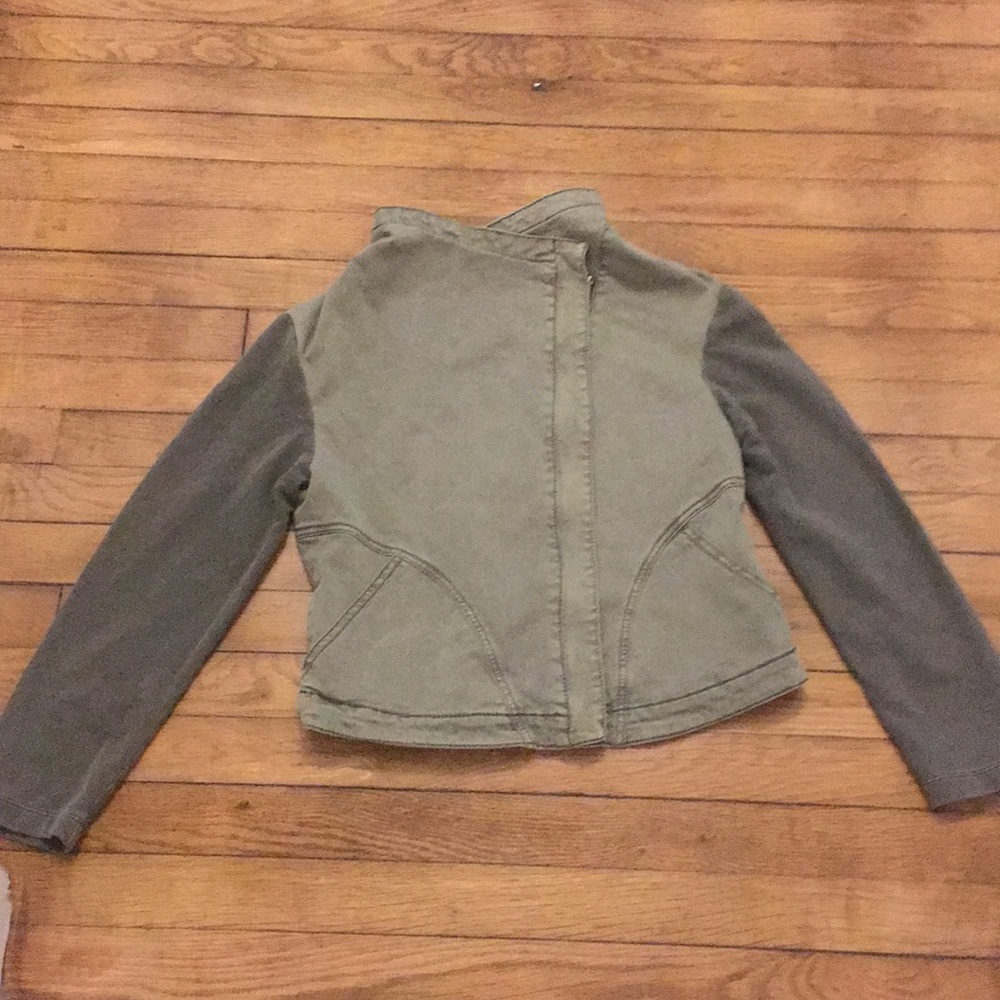Anthropology size medium petite green jacket